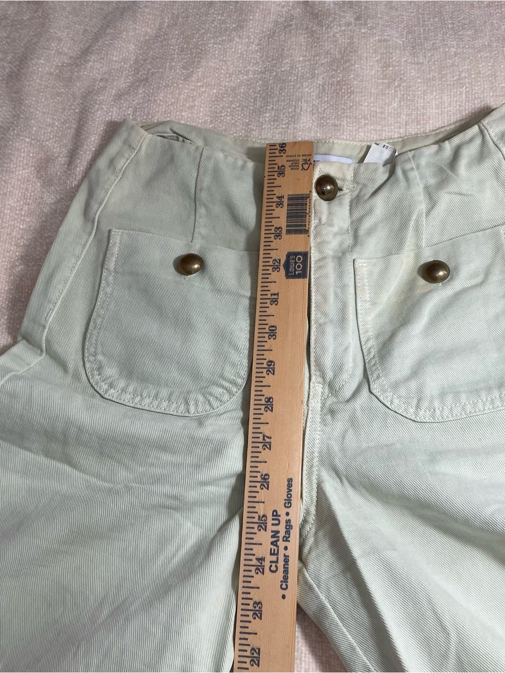 Zara Woman Mint Green Wide-Leg Jeans Front Patch pockets size 2 100% cotton - Picture 5 of 12